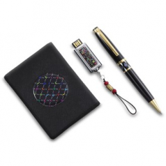 자개볼펜골드+한글세상블랙 자개카드지갑+한글자개USB3종