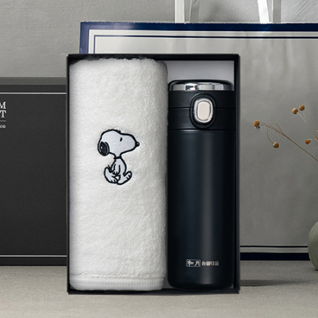 송월 프리미엄 선물 세트 스누피 리버40 1P 원터치스마트텀블러 420ml 1P #2