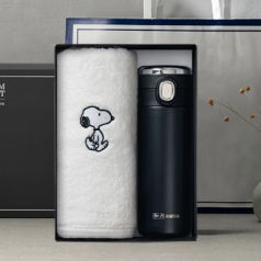 송월 프리미엄 선물 세트 스누피 리버40 1P 원터치스마트텀블러 420ml 1P