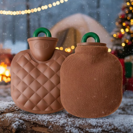 겨울보온물주머니 핫팩대체 - 친환경 휴대용 골프 캠핑 보온템  350ml  브라운 #3