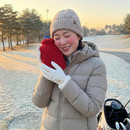 겨울보온물주머니 핫팩대체 - 친환경 휴대용 골프 캠핑 보온템  350ml  브라운 #5