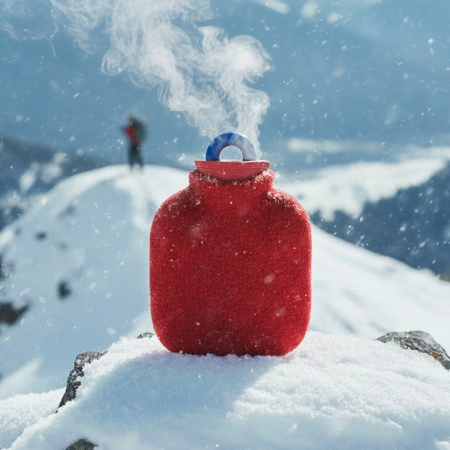 겨울보온물주머니 핫팩대체 - 친환경 휴대용 골프 캠핑 보온템  350ml  그린 #4