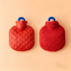 겨울보온물주머니 핫팩대체 - 친환경 휴대용 골프 캠핑 보온템  350ml  레드