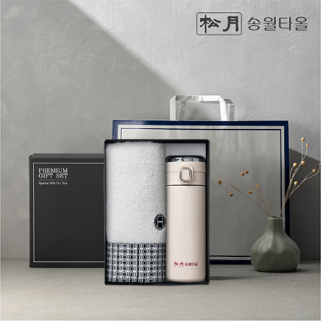 송월 프리미엄 선물 세트 송월 호텔컬렉션 톤40 1P 원터치스마트텀블러 420ml 1P #2