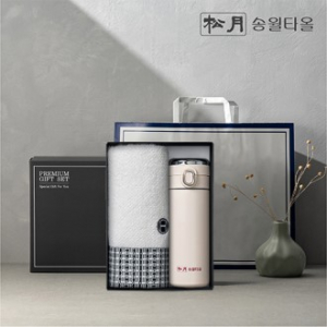 송월 프리미엄 선물 세트 송월 호텔컬렉션 톤40 1P 원터치스마트텀블러 420ml 1P