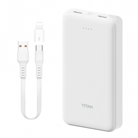 타이탄 슬림듀얼 보조배터리 20000mAh C타입 케이블 + 8핀젠더 #3