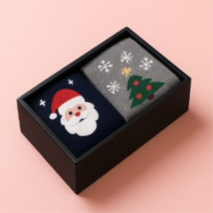 국산/크리스마스 선물 고급포장 2구/3구 크리스마스 양말