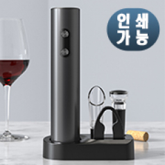 [엔토] 전동 와인오프너 세트 포일커터 푸어러 진공스토퍼 스토리지거치대 포함 명절선물 및 각종증정용