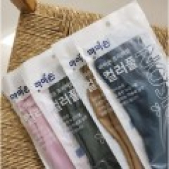 4색 마미손 컬러풀 고무장갑 파스텔톤 이쁜 칼라 색