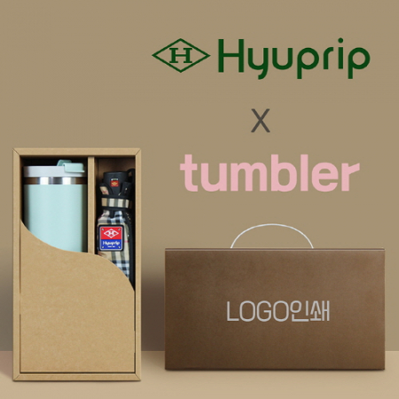 협립 3단 선염체크 우산 +킹덤 이중진공 핸들 텀블러-세트 #2