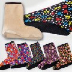 여성 기모 요술버선 겨울 보온 방한 양말 (중목)