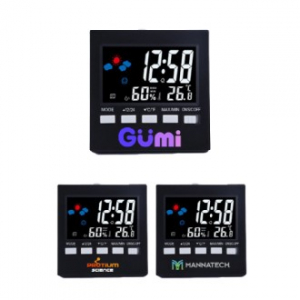 [2159] 컬러 디스플레이 음성제어 알람시계 9.2x9.2x3.9cm