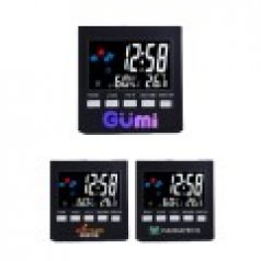 [2159] 컬러 디스플레이 음성제어 알람시계 9.2x9.2x3.9cm