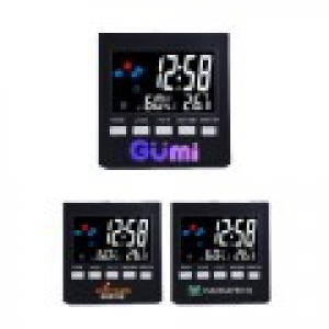 [2159] 컬러 디스플레이 음성제어 알람시계 9.2x9.2x3.9cm