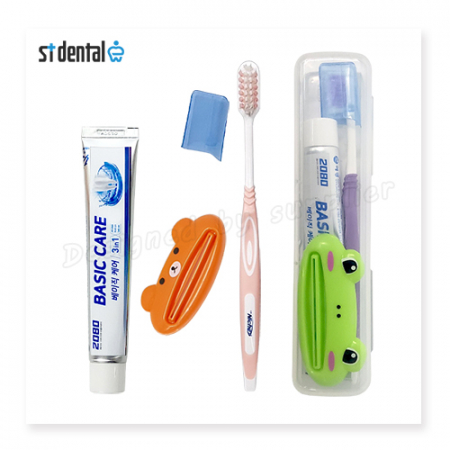 니치 슈퍼소프트캡칫솔 애경2080치약 치약짜개 슬림모 구강세트 #5