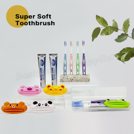 니치 슈퍼소프트캡칫솔 애경2080치약 치약짜개 슬림모 구강세트 #6