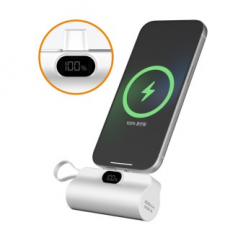 DOXX PD20W 2in1 일체형 듀얼 LCD 도킹형 보조배터리 LED숫자표시 5000mAh