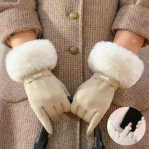 여성용 디럭스 방한 장갑 벨벳