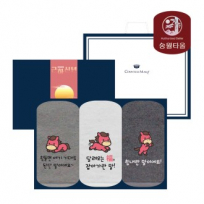 [송월타올] 2026 신년 근하신년 적마(붉은말) 자수타올 3P세트 (상하케이스 + 쇼핑백))