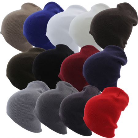 심플 니트 비니 모자 롱 숏 #2