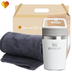 방한용품세트 2종 스탠리 카페투고머그236ml+따소담 담요)