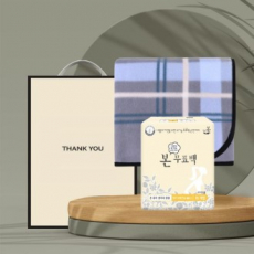 시즈넬 선물세트 무 표본 생리대+체크 무릎담요