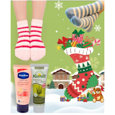바세린or 카밀 핸드크림+수면양말 선물세트