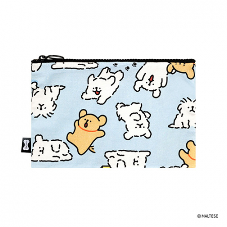 몰티즈 패턴 플랫 파우치 #5