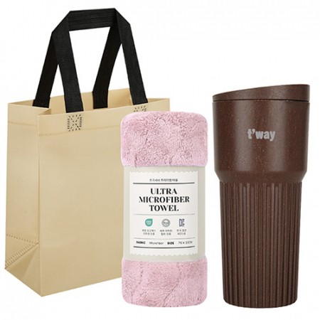 친환경 커피가루 모나코 텀블러 + 타올 기프트 세트 #2