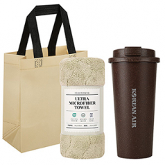 친환경 커피가루 텀블러 630ml+ 타올 기프트 세트