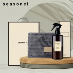 시즈넬 선물세트 항균 룸스프레이 + 웨이브 극세사 무릎담요