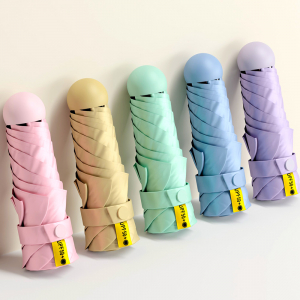 준성 초경량 머쉬룸 파우치 암막 5단 우양산