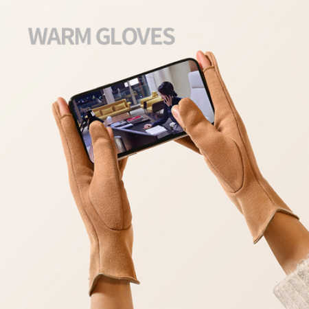 스웨이드 핑거홀 스마트터치장갑(여성용) #2