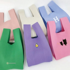 와플 니트 미니 손가방 160g 굿즈제작