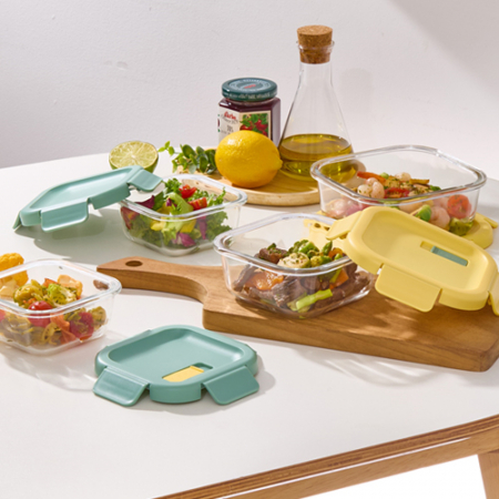 AGK 에어락 밀폐찬통 정사각 4조 8P #3