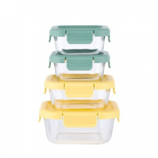 AGK 에어락 밀폐찬통 정사각 4조 8P