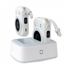 액센 PBS100 맥세이프 9600mAh 22.5W 유무선 고속 충전 듀얼 크래들 보조배터리 2개입