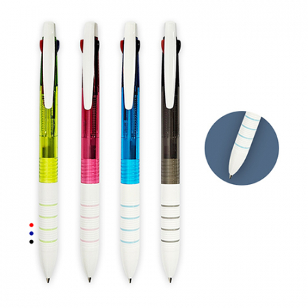 4링 3색 투명 볼펜(1.0) #2