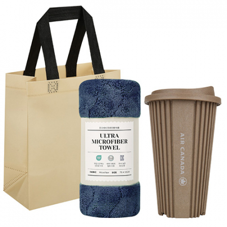 친환경 녹색인증 무스 텀블러 + 타올 선물세트 #2