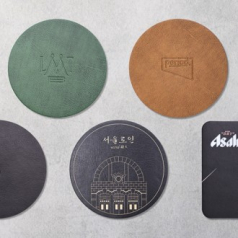 고급 코스터 인조 가죽 컵받침