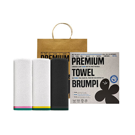 브룸피 프리미엄 뱀부 타올 40수 200g 3P 기프트세트 #2