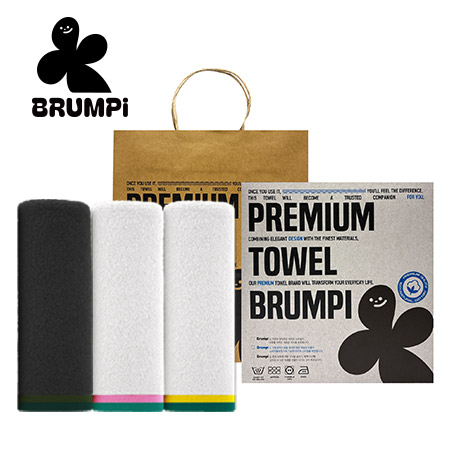 브룸피 프리미엄 뱀부 타올 40수 200g 3P 기프트세트 #2