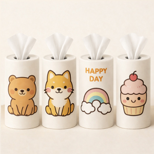 디자인 맞춤 제작 휴대용 원통티슈 캔티슈 60매 // 독판인쇄