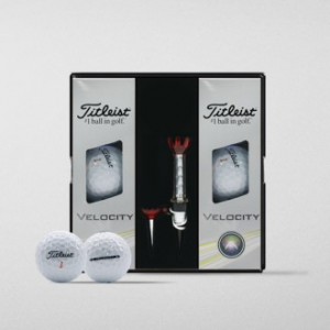 타이틀리스트 벨로시티 6구 자석티 골프공 선물세트