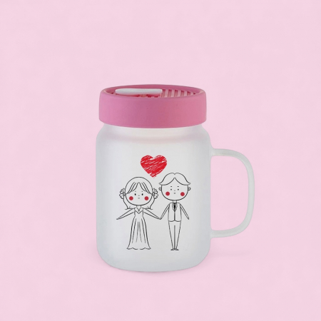 아르덴기프트 맞춤인쇄 600ml 반투명 메이슨텀블러 #3