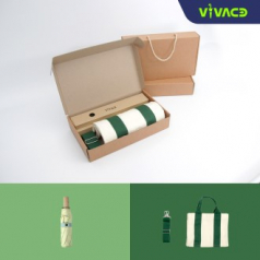 비바체 울트라비올레타 3단 우양산 X 코튼라이트 에코백