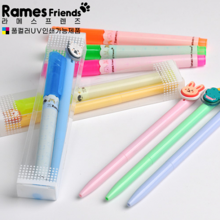 라메스프렌즈 형광펜+러블리노크펜 페트케이스세트 #2