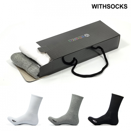 위드삭스 이중바닥 스포츠양말 장목 2족 선물세트 #2