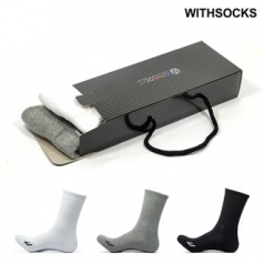 위드삭스 이중바닥 스포츠양말 장목 2족 선물세트