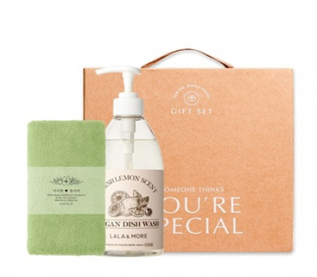 프리미엄 띠지 스페셜 2p 170g 코마사 수건 + 비건 주방세제 세트 #2
